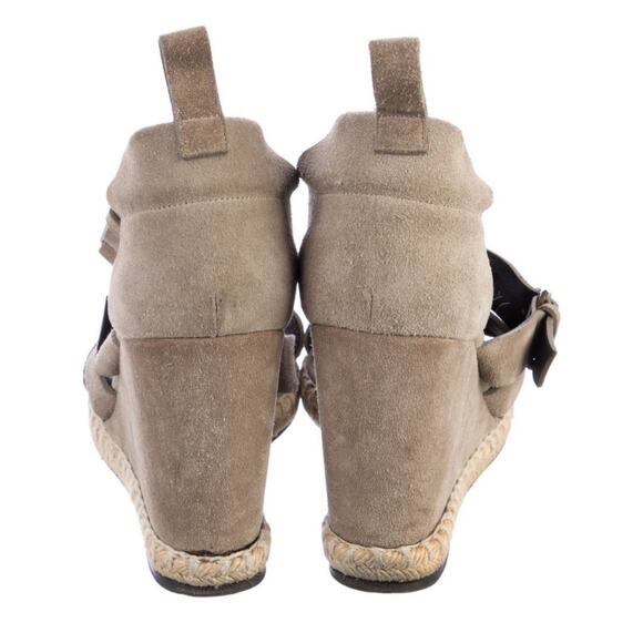 Authentic Balenciaga Gray Suede Espadrille Strappy Wedge Sandals Size EU 41 - Picture 4 of 7